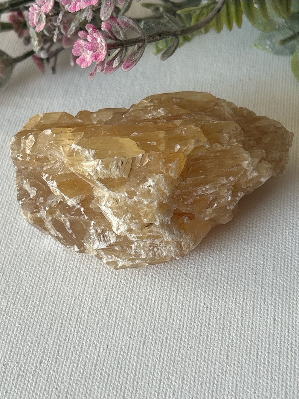 💎 Raw Natural Honey Calcite Crystal Cluster 184g